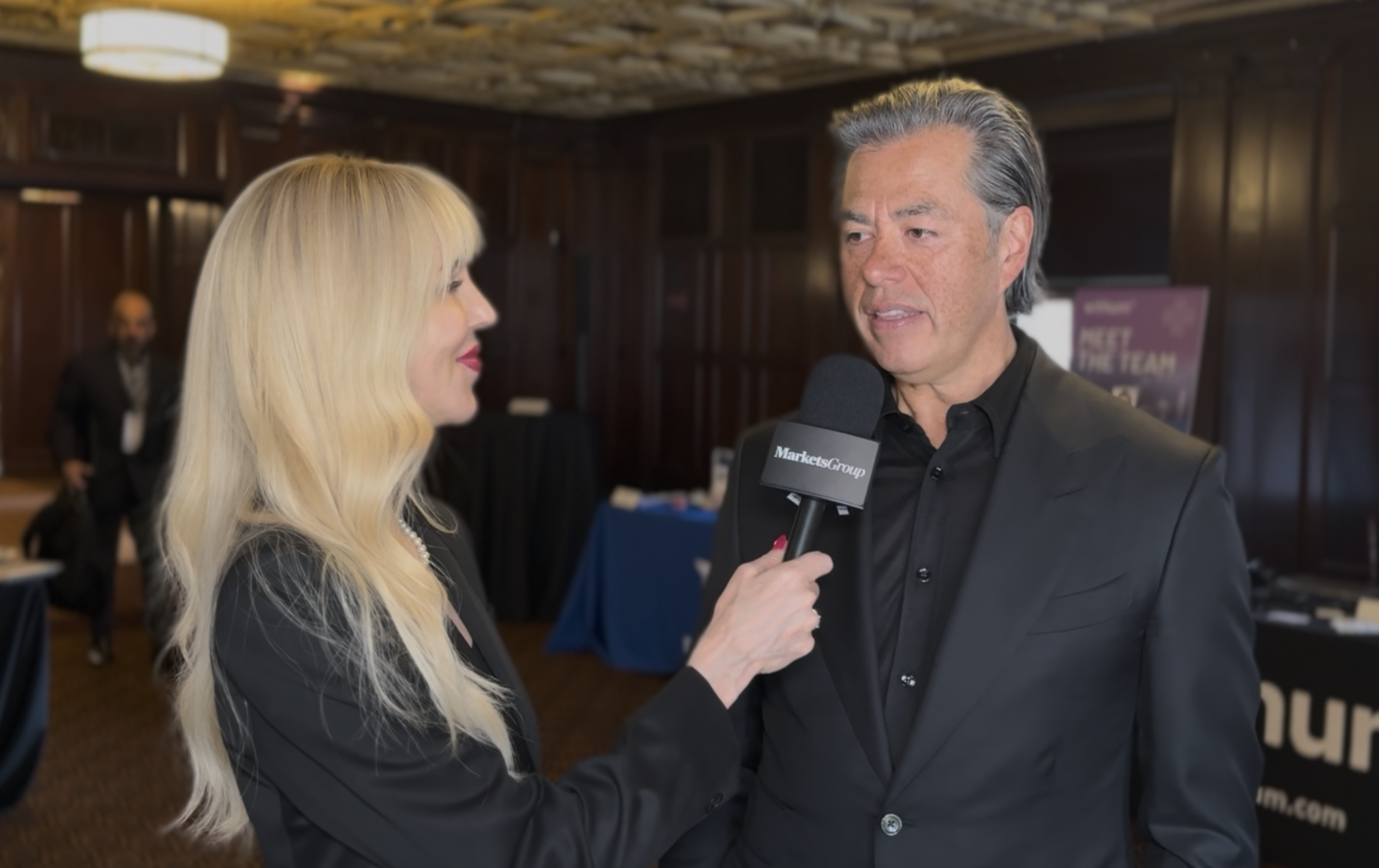 Courtney McQuade interviewing Rich Lawson during the Private Equity San Francisco Forum hosted by Markets Group.